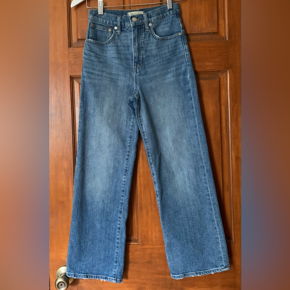 Madewell High-Rise Wide-Leg Jeans in Medium Blue Wash